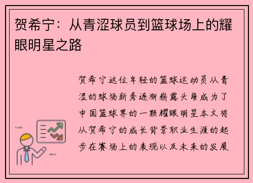 贺希宁：从青涩球员到篮球场上的耀眼明星之路